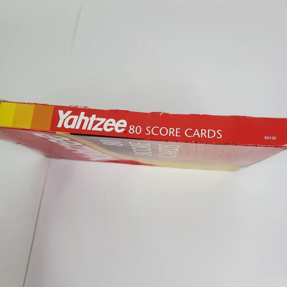 1982 Vintage YAHTZEE SCORE PADS 80 SCORE CARDS New In Sealed Box MADE IN USA